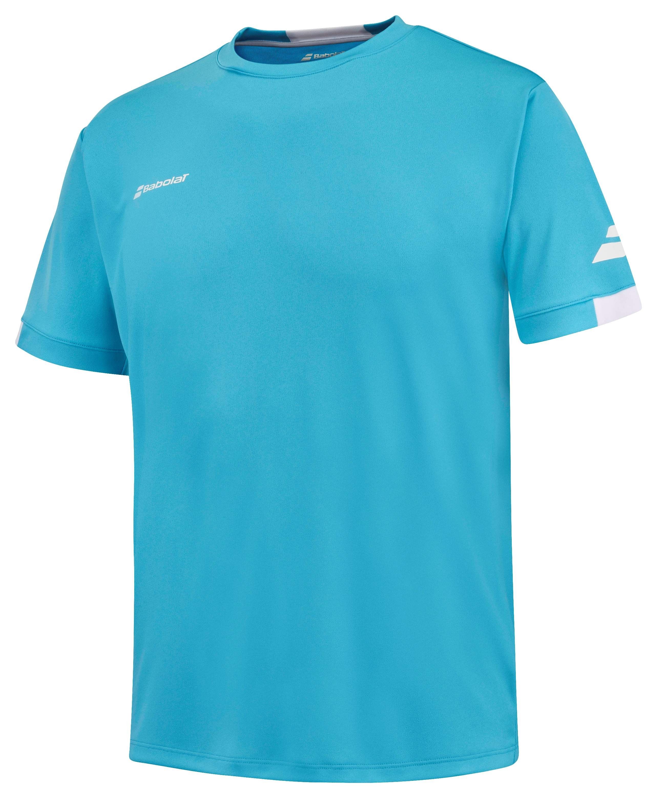 Babolat Play Crew neck men t shirt white padel blue