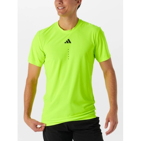 T-shirt Adidas Freelift Tee Pro Tennis giallo fluo